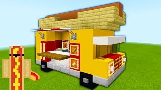 Minecraft Tutorial: How To Make A Hot Dog Food Truck "2020 City Tutorial" screenshot 1