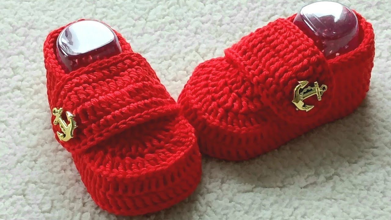🧶 Sapatinho de crochê para menino 👦