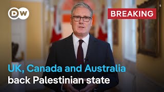Full Starmer: 'Were acting to keep alive the possibility of peace and a two state solution.' | DW News Update