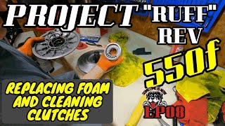 SKIDOO REV MXZ 550f | EP08 | Cleaning clutches and replacing foam