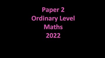 Q2 Solutions for Leaving Cert maths Ordinary Paper 2 2022
