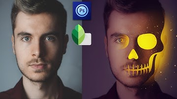 Glowing skull portrait effect - Photoshop Touch tutorial
