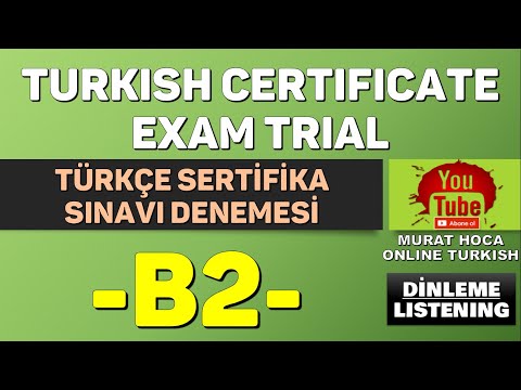 B2 Türkçe Sertifika Sınavı 1 - Sertifika Dersi İçin Arayınız - Turkish Certificate Exam Listening 1