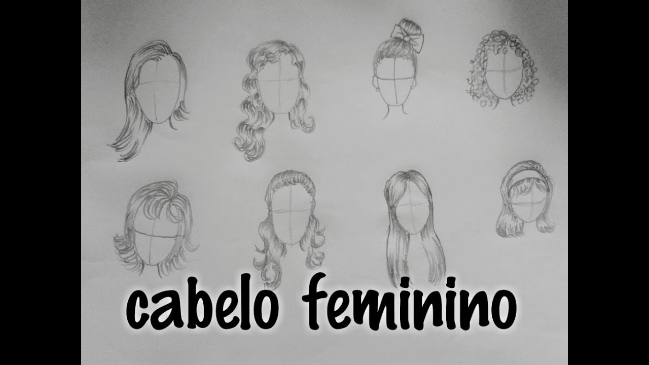 Cabelo FEMININO: como DESENHAR do ZERO sem ERRAR! ( ANIME E CACHEADO) 