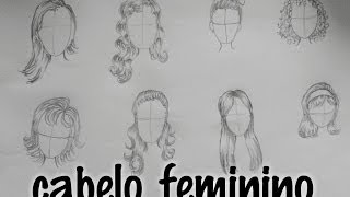 Como desenhar cabelo feminino🤍✨ #cabelocurto #comodesenhar