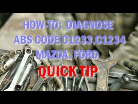 How-To: Diagnose ABS Code C1233, C1234 on Mazda, Ford