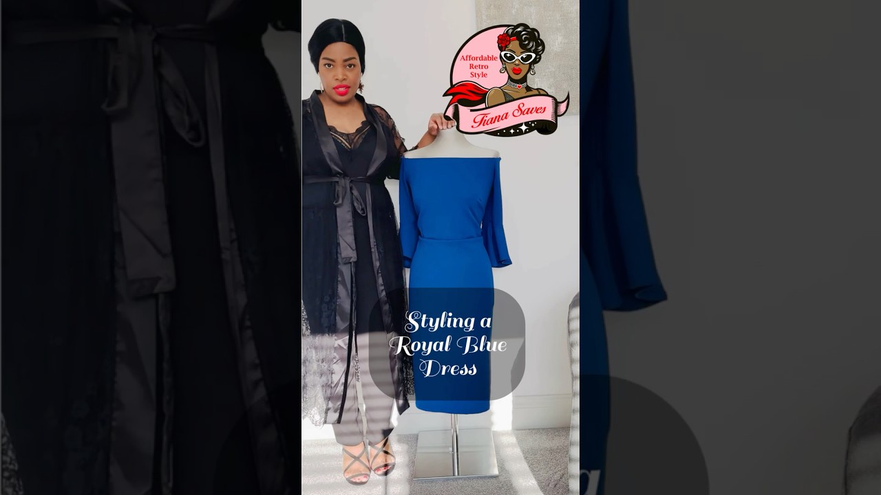 Styling a Royal Blue Dress - Affordable Retro Style - Tiana Saves 