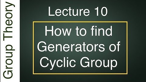 How to find generators of Cyclic  Group ||IIT JAM, GATE, CSIR NET, TIFR, NBHM