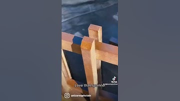 METALLiC Wood Stain on Maple Wine Rack - #UnicornSPiT colors Midnight’s Blackness & Athena