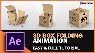 After Effects Tutorial - 3D BOX Folding Animation - without Plugin #aetutorial