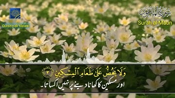 Surah al Maun سورة الماعون By Mishary bin Rashid Quran pak tilawat,