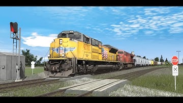 A Day of Trains at the Ladd, IL Diamond | Trainz 22