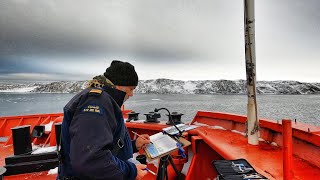 The Northwest Passage - Bellot Strait - Ice Patrol by helicopter- Artist painting on deck