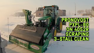 PXPL Snowblower Scraping Driveway Clean on John Deere 4052R