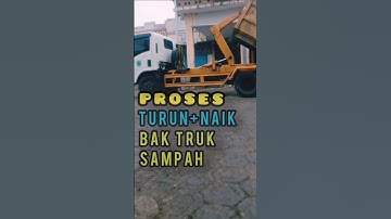 detik detik truk sampah turunkan dan naikan bak. #shortvideo #truksampah #fadiljack