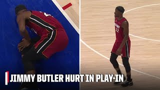 Jimmy Butler limping after awkward landing with Kelly Oubre Jr. | NBA on ESPN by ESPN 27,616 views 1 day ago 2 minutes, 22 seconds