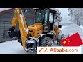 Traktorgrävare köpt på Alibaba.com. Excavator purchased from China. Nyfiken på.