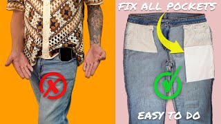 How to Fix Small Pockets | Works on All Pants and Shorts | DIY Step-By-Step Tutorial