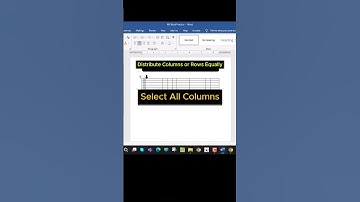 Distribute Column Row Equally in MS Word Table | Distribute Table Cell in MS Word #msword #wordtable