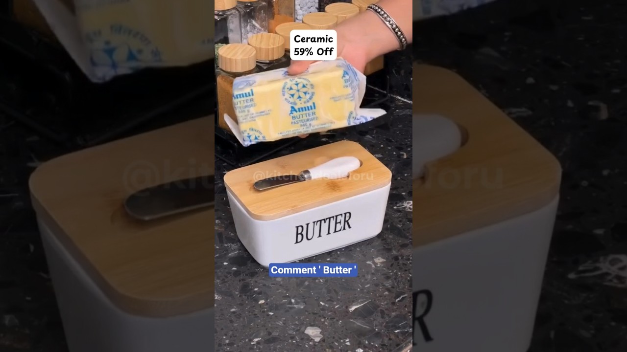 🧈 Ceramic Butter Dish with Lid & Knife 