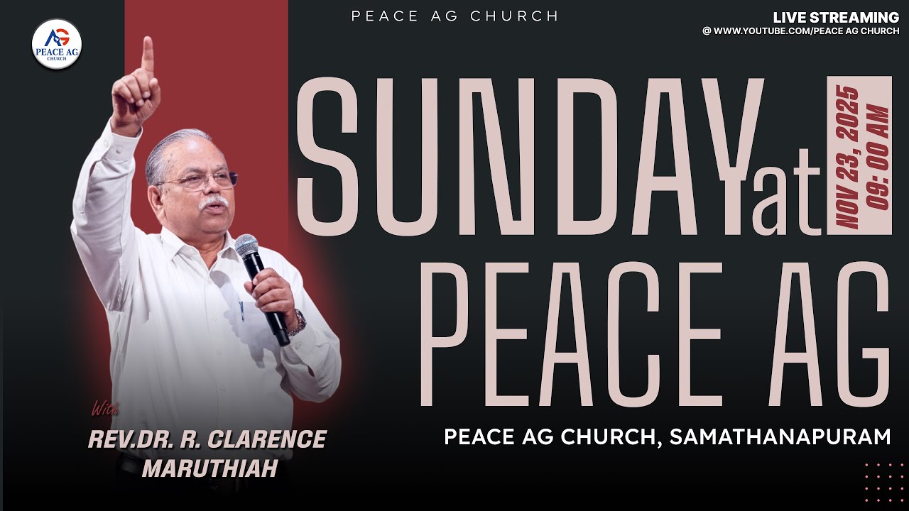 Peace AG Church || Online 9.00 AM Sunday Service  || 23.11.2025 Live