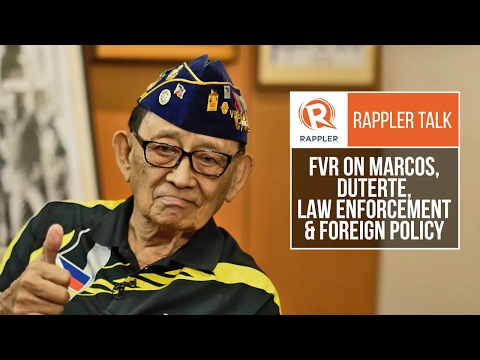 Rappler Talk: FVR on Marcos, Duterte, law enforcement and foreign policy