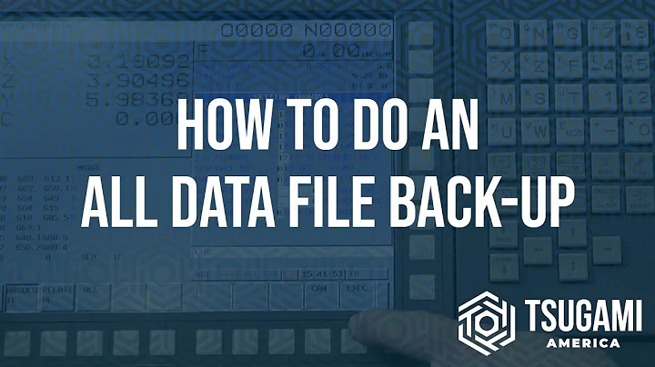 How to do an All Data File Back-Up