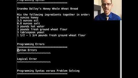 Programming Syntax, Programming Errors and Problem Solving
