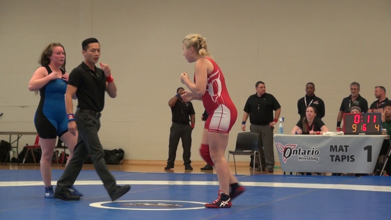 2016 ONT SR PROV FW67kg Shauna Kuebeck (Brock) vs Michalia Walls (Western)