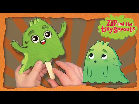 Making a Hum Stick Puppet from Zip and the Tiny Sprouts! | Craft Along