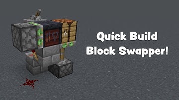 How to Quickly Build a Block Swapper | Minecraft Redstone Tutorial