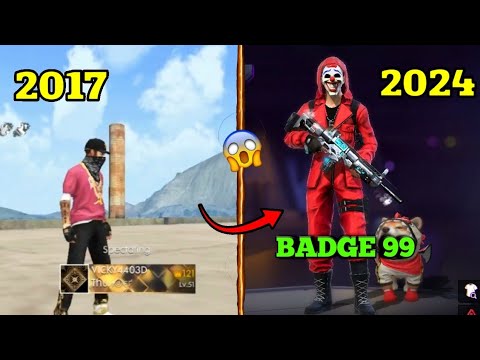 FREE FIRE PLAYERS 2017 vs 2024 ~⚡️ I FOUND BADGE 99 || FREE FIRE KANNADA #1