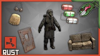 Rust Skins | Permanent Item Store, Nomad, Coconut Undies, Factory Door, Industrial Lights, Sofa #247