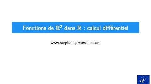 Fonctions de deux variables : calcul différentiel