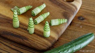 【きゅうりの飾り切り トルネード】おせちやオードブルにおすすめ！特別な日の演出に♪｜macaroni（マカロニ）