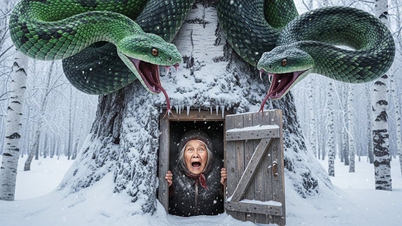 94-Year-Old Widow Lives in Extreme Cold Yakutia And Escapes From Two Massive Snakes | Cold Survival