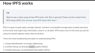 3 Principles To Understand IPFS