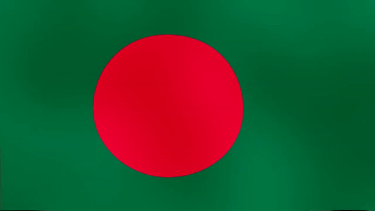 Banderas Ondeando e Himno de Bangladés - Waving Flags and Anthem of Bangladesh