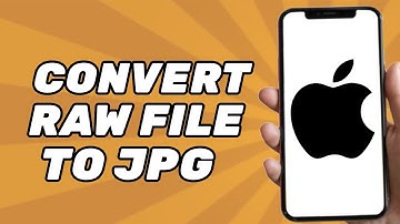 How to Convert RAW file to JPG on iPhone