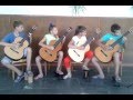 Дети играют на гитаре танго. Tango.  children play on the guitar