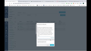 Canvas create section and make announcement to certain group