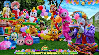 BADUT ULANG TAHUN🔴LAGU HAPPY BIRTHDAY & BALONKU ADA LIMA VERSI ONDEL JOGET BADUT LUCU LABUBU JOGET