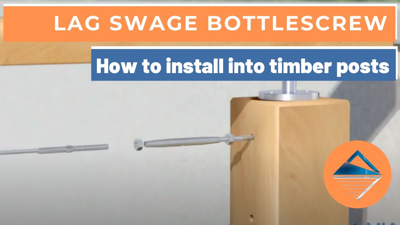 How To Install Wire Balustrade - Lag Swage Bottlescrew System - YouTube