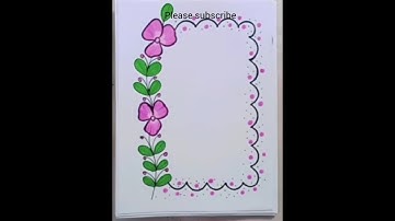 5 easy front page #border #design making #for school project