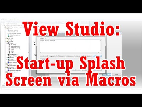 View Studio - Start-up Splash Screen, Macro Controlled