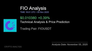 FIO (FIOUSDT) Technical Analysis - Price Prediction & Buy or Sell November 05, 2025