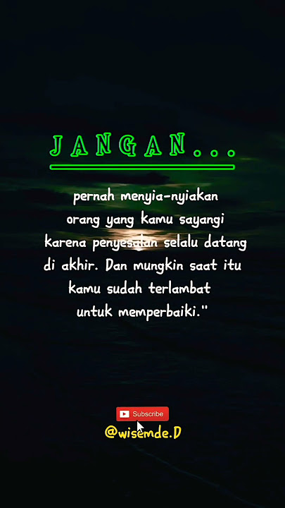 KARENA PENYESALAN SELALU DATANG DIAKHIR #shortsvideo #shorts