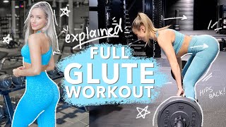 MY FULL GLUTE WORKOUT EXPLAINED *no squats* + MY FAVOURITE HEALTHY LUNCH MEAL IDEA