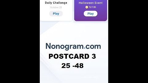 Casually play Nonogram.com Halloween Event 3rd Postcard level 25-48 (almost) no commentary