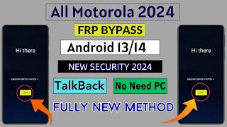 How to Remove Google Account From Motorola Phone After Factory Reset 2024 (Android version 13/14)